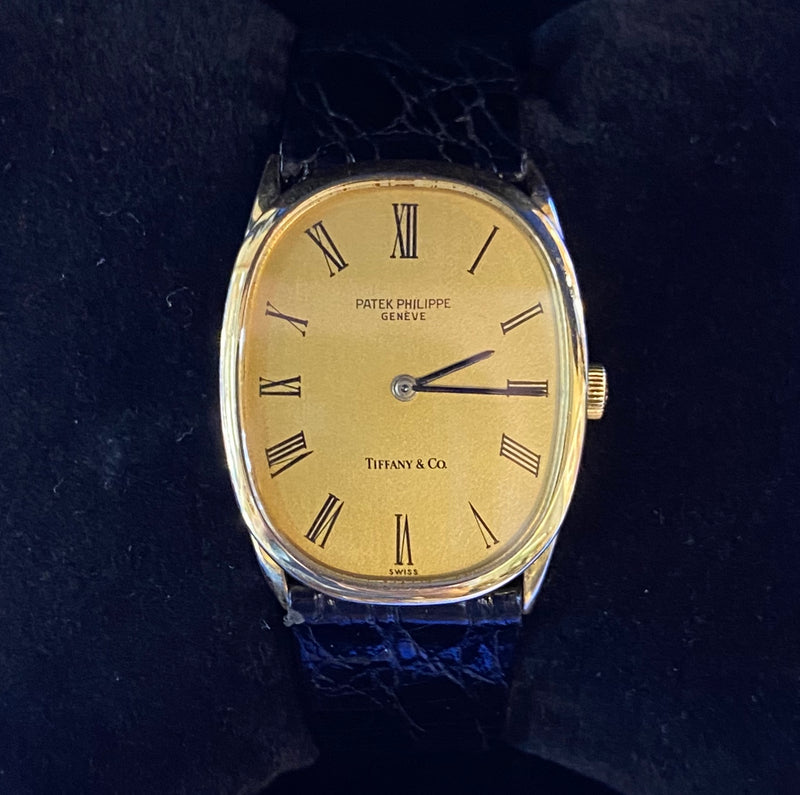 PATEK PHILIPPE for TIFFANY & CO. Vintage 1970's 18K Yellow Gold Oval Watch, Ref. #3546 - $50K Appraisal Value w/ CoA! ✓ APR 57