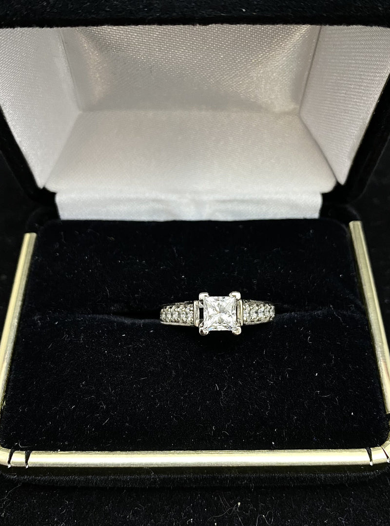BEAUTIFUL Solid White Gold 1.10 Ct. Diamond Filigree Engagement Ring - $20K Appraisal Value w/ CoA! APR 57