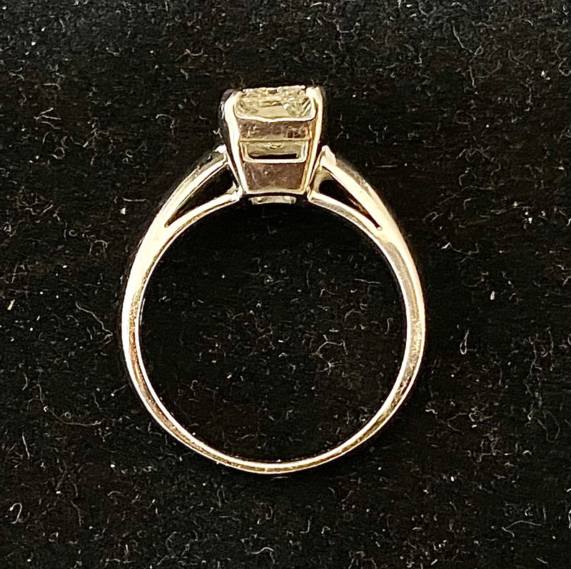 Solid White Gold 3.5+ Ct. Emerald-cut Diamond Engagement Ring - $80K Appraisal Value w/CoA} APR57