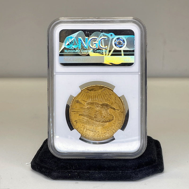 NGC MS 63, US $20 Saint Gaudens Double Eagle Gold Coin - w/ $3,500.00 APR of CoA APR 57