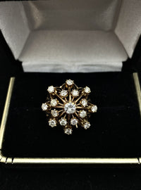1940's Unique Designer's SYG & Black Enamel Ring with 17 Diamonds - $20K Appraisal Value w/ CoA! APR 57