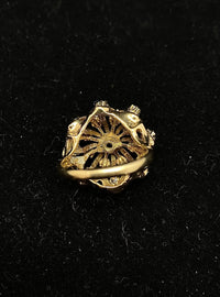 1940's Unique Designer's SYG & Black Enamel Ring with 17 Diamonds - $20K Appraisal Value w/ CoA! APR 57