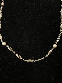 1890’s Vintage Designer Platinum Necklace/Watch Fob w/ 4 Akoya Pearls - $8K Appraisal Value w/ CoA! } APR 57
