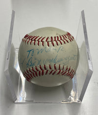George Bamberger & Bill Monbouquette Signed Baseball - $800 APR Value w/ CoA! APR 57
