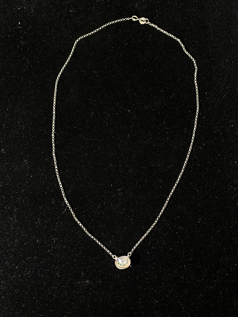 BEAUTIFUL Contemporary Italian Designer Solid White Gold and 2.50 ct. Moissanite Necklace - $30K Appraisal Value w/ CoA! }✓ APR57