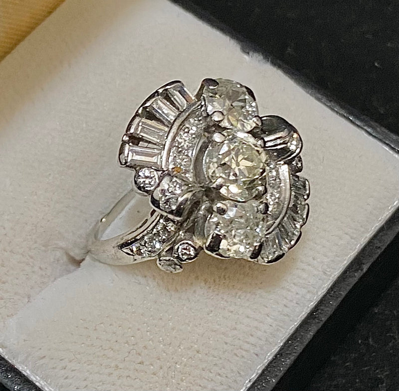 1920's Antique Handcrafted Platinum & Old Mine Diamond Ring - $30K Appraisal Value w/CoA} APR57