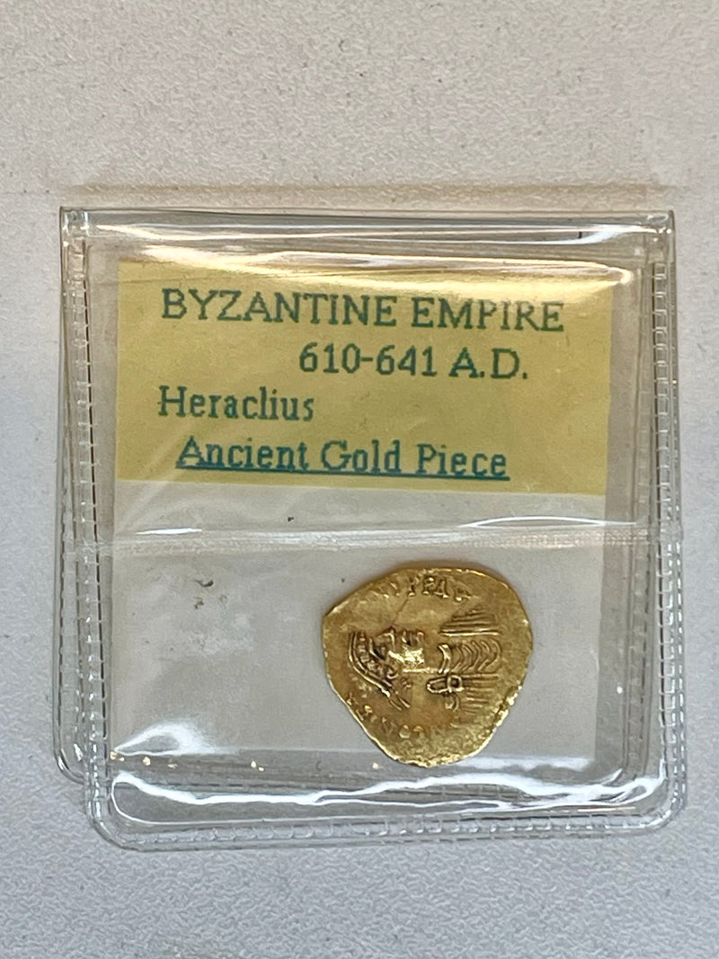 Rare Byzantine Empire Tremissis Heraclius 610-641 AD gold coin - w/ $6k APR of CoA! APR 57