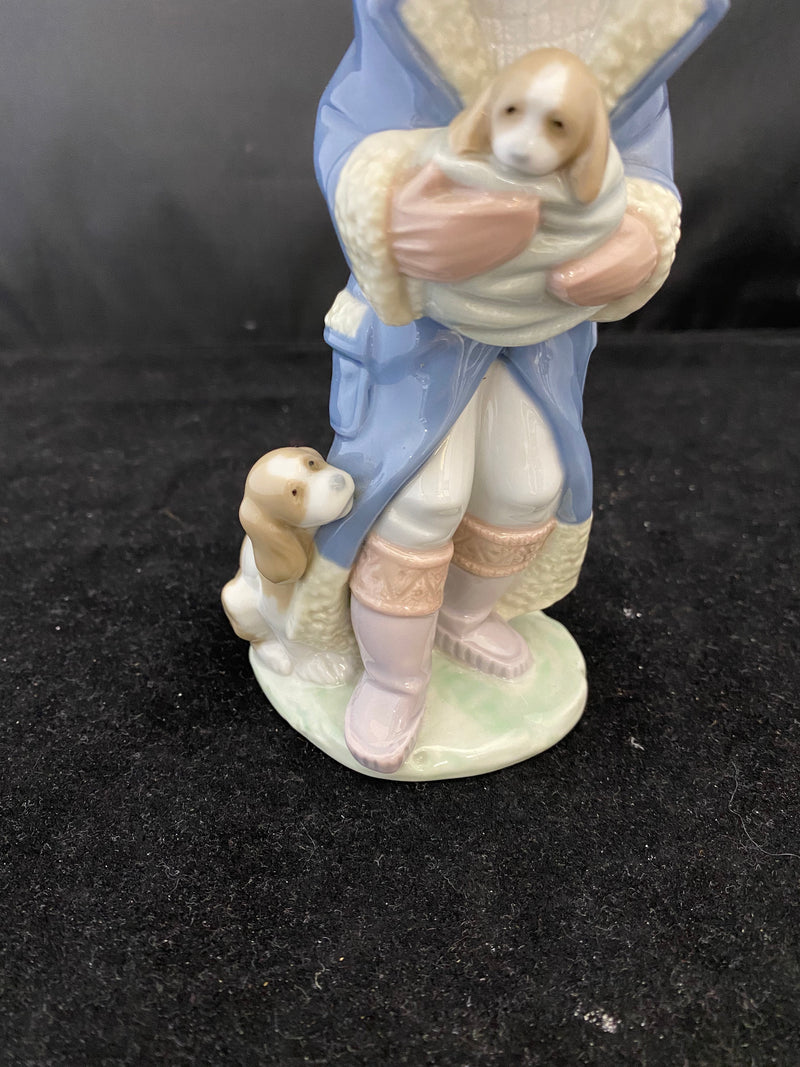 Lladro “Friday’s Child,” Boy with Puppies - $600 APR Value w/ CoA! APR57