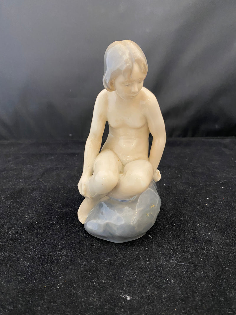 Royal Copenhagen Figurine “Girl on Stone” - $600 APR Value w/ CoA! APR57