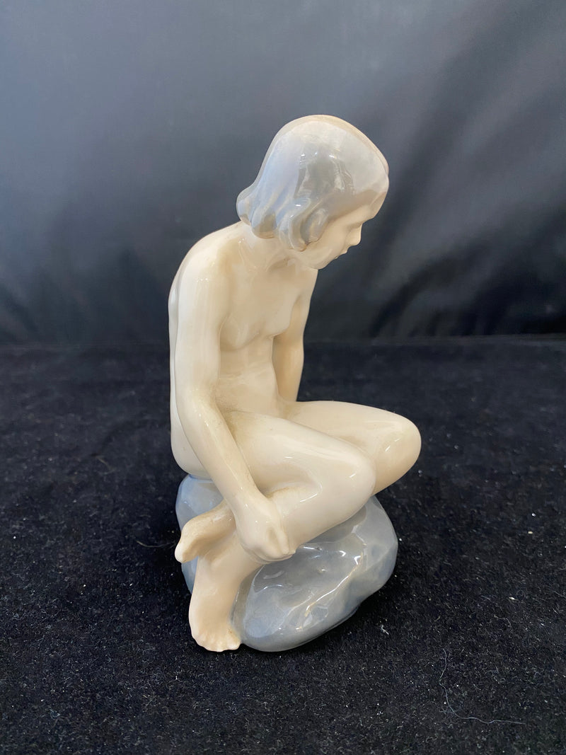 Royal Copenhagen Figurine “Girl on Stone” - $600 APR Value w/ CoA! APR57
