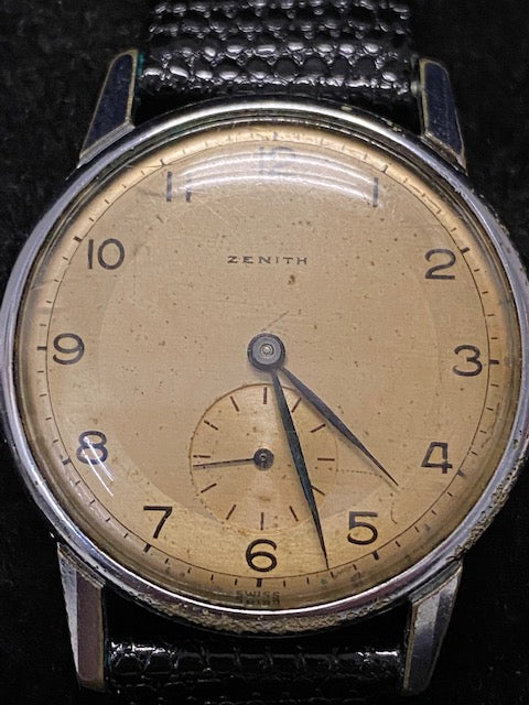 ZENITH Brand New 1940s Watch w/ Aged Original Dial - $6K APR Value w/ CoA! APR57