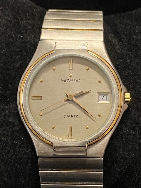 MOVADO NEW Gold on Silver Quartz RARE 1980s - $4K APR Value w/ CoA! APR57