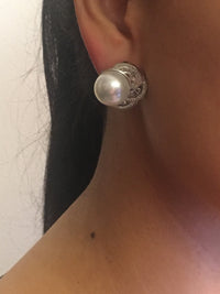 Custom Made Designer South Sea Pearl Earrings 166 diamonds 18K WG COA $40K Apr. APR 57