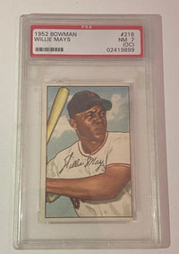 Willie Mays #218, 1952 Topps PSA 7 (NM) Trading Card - $10K APR Value w/ CoA! + APR 57