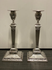 Tiffany & Co. 1915 Georgian Style Cement Weighted Sterling Silver Candlesticks -w/CoA- & $10K APR Value!+ APR 57