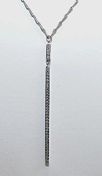 Contemporary Mizuki Diamond Drop Pendant with 18K White Gold Chain - $6K VALUE APR 57