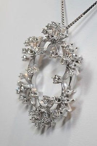 1950s Vintage 1.5 Carat Diamond Brooch/Pendant in Platinum - $15K VALUE APR 57