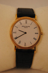 PATEK PHILIPPE Ultra-Thin Calatrava Men's Wristwatch in 18K Yellow Gold - $40K VALUE APR 57