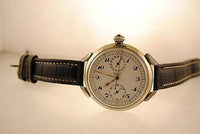 SEELAND Extra Large Pocket Watch Style Wristwatch in Sterling Silver with Stopwatch - $20K VALUE APR 57