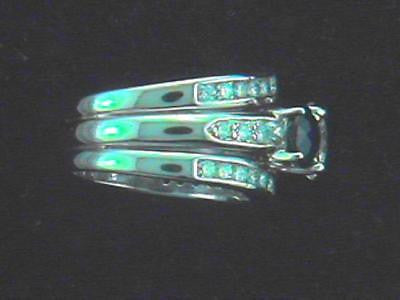 Brilliant Cut Diamond & Sapphire Ring in Platinum Mounting - $50K VALUE APR 57
