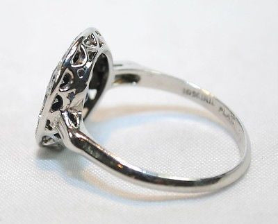 1900s Antique 3 Carat Sapphire and 1 Carat Diamond Ring in Platinum -  $40K VALUE APR 57