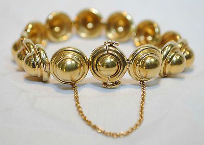 Paloma Picasso Designed Tiffany & Co. 18K Yellow Gold Ball Link Bracelet - $30K VALUE APR 57
