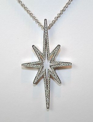 Ron Hami Starburst Diamond Pendant in 18K White Gold with 18" Chain - $12K VALUE APR 57