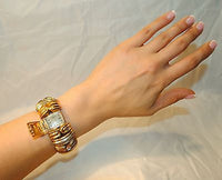 1960s Vintage Diamond Bracelet with Covered Mignon Watch in 14K Yellow Gold - $50K VALUE APR 57