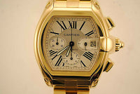 Cartier Roadster Chronograph-Full Automatic Wristwatch in 18K Yellow Gold with Silver Dial - $60K VALUE APR 57