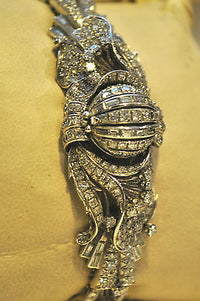 1940s Jaeger LeCoultre Rare Vintage Bracelet/Watch with 25 Carat Diamond in Platinum - $75K VALUE APR 57