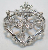 Victorian Style 2 Carat Diamond Brooch/Pendant in 14K White Gold - $10K VALUE APR 57