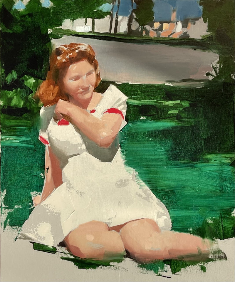 MARK TENNANT "Lawn" Oil on Canvas APR 57