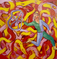 PETER PASSUNTINO "Labyrinth" Oil on Canvas - $1.5K Appraisal Value! APR 57