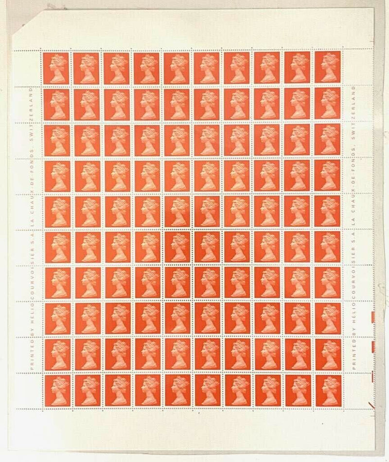 GB Major Printing Error, Full Sheet Elizabeth II, Missing Value! - $100K Appraisal Value! APR 57