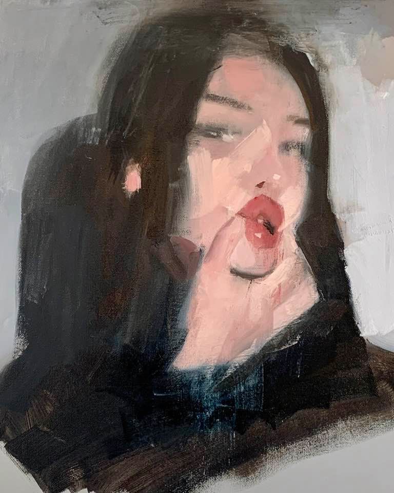 MARK TENNANT "Mouth" Oil on Canvas APR 57