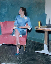 MARK TENNANT "Pink Chair" Oil on Canvas APR 57