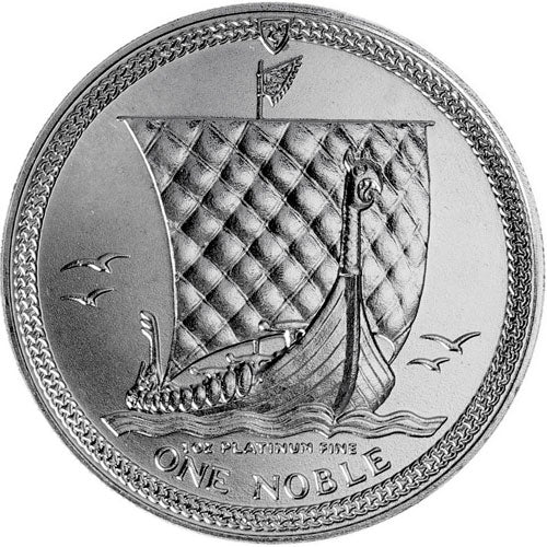 1 oz Isle of Man Platinum Noble Coin (BU, Random Year) APR 57