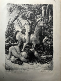 ALBERT K. POUNIAN "The Blinding of the Brigand", Rare Print #2/8, 1947 - $3K VALUE* APR 57