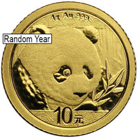 1 Gram Chinese Gold Panda Coin (Random Year, Unsealed) APR 57