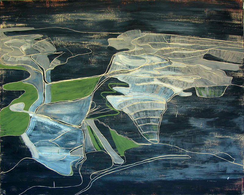 Jean Arnold, Removal: Darkness (WV , coal),' Extraction Series, Oil on Canvas, Unframed, 2012 - Appraisal Value: $15K APR 57