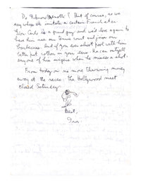 Ira Gershwin Signed, Hand-Written Letter - $10K APR Value w/ CoA! APR 57