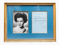 Vivien Leigh Signed Personal Letter w/Portrait. Framed. 1953. -w/COA- $3K APR Value!+ APR 57