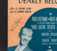 FRED ASTAIRE Signed Movie Sheet Music Cover. Framed. 1942 -w/CoA- $5K Appraisal Value!+ APR 57