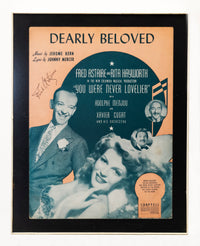 FRED ASTAIRE Signed Movie Sheet Music Cover. Framed. 1942 -w/CoA- $5K Appraisal Value!+ APR 57