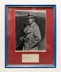 HUMPHREY BOGART Autograph with Portrait, Framed C. 1940s - $2K Appraisal Value! + APR 57