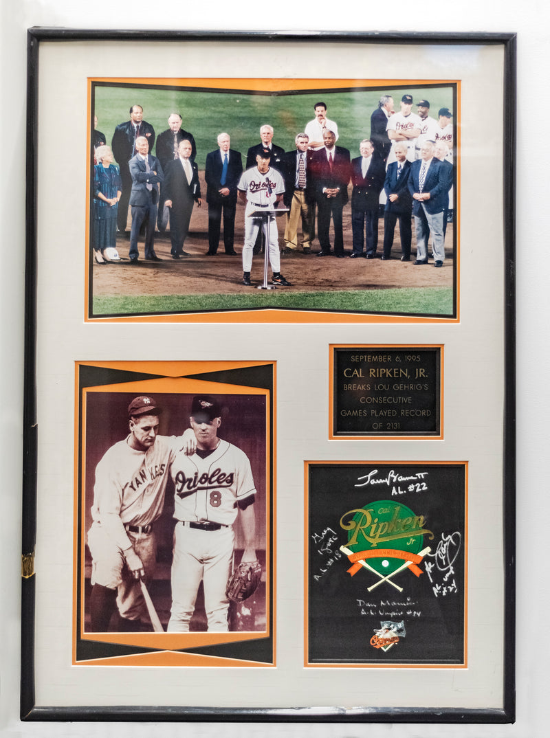 CAL RIPKEN JR One of a Kind Custom Gift Created and Signed by 4 Umpires, C. 1995 - $20K VALUE! + APR 57