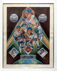 JOSEPH CATALANO New York Mets lithograph.ltd edition 116/950. C.1969 - $1K VALUE w/ CoA! APR 57