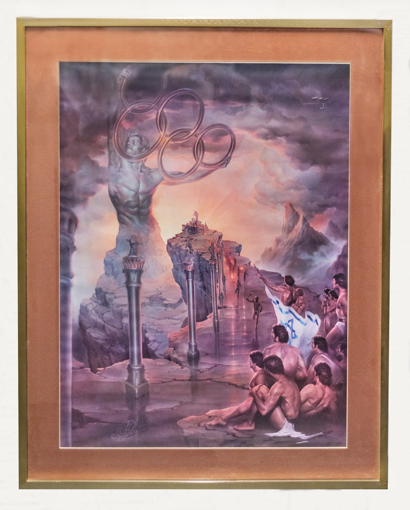 John Pitre "Israeli Martyrs"1972 Olympic, Print, Signed, Matted & Framed,w/CoA $1.5K+ APR 57