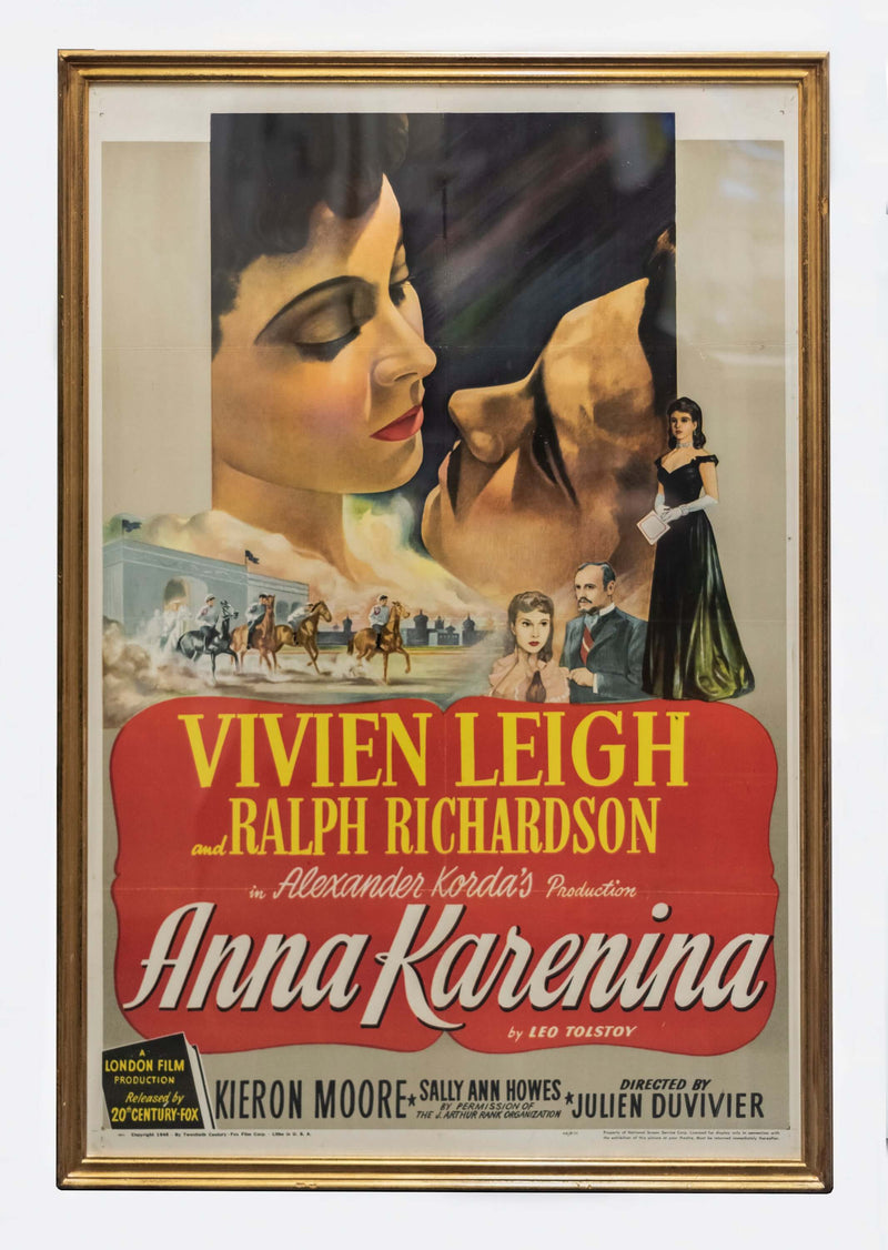 "Anna Karenina" Vintage 1948 Ltd. Edition Movie Poster Framed -w/CoA- $10K APR!+ APR 57