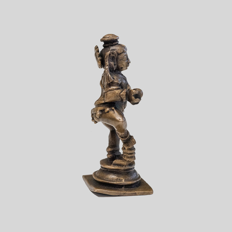 Antique Late 19th Century Bronze Figure of Krishna Dancing With a Butter Ball (1850 AD-1900 AD) - $10K APR Value w/ CoA! APR 57